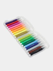 Har xil rangdagi markerlar chamadonda