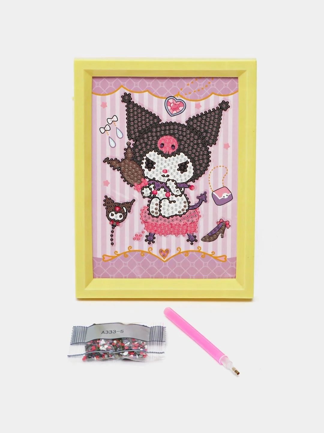 Olmosli mozaika Kuromi Sanrio bolalar uchun san'at